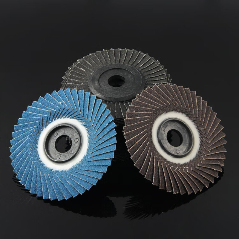 Louver wheel grinding disc 1331 people collected Louver blade Stainless steel soft polishing disc 100 angle grinder grinding soft disc black sand 320 mesh 10 pieces