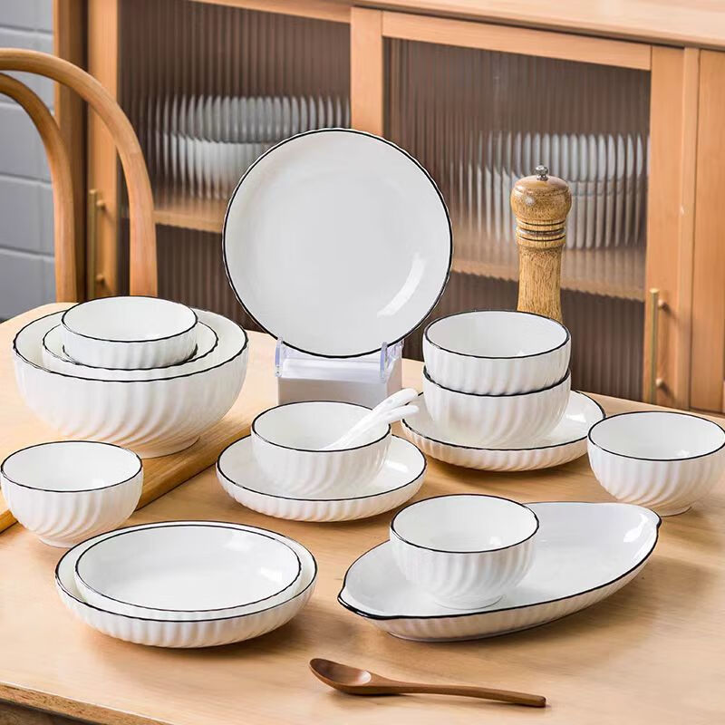 Chuanqi Ceramic Bowl 4.5 inches 10 pieces Chinese white porcelain small bowl household rice bowl soup bowl Xuanyue