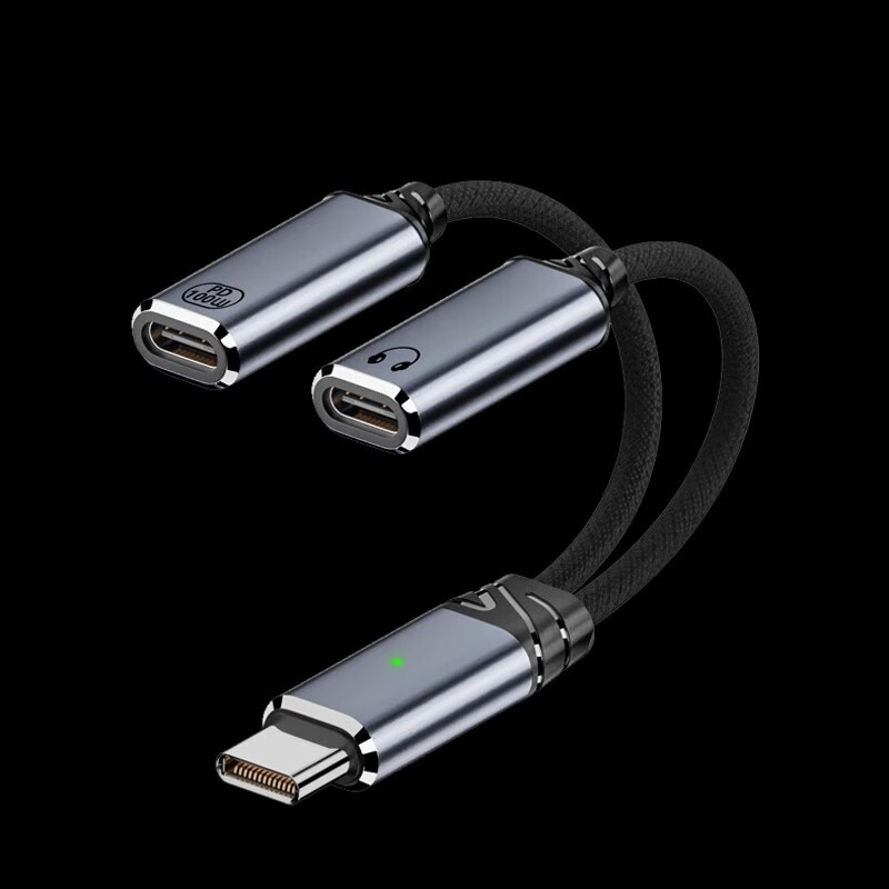 CASSDAN is suitable for iphone151617 to typec one-to-two expansion line for Apple mobile phone ipadpro pixel cake oh picture photo live broadcast cheese charging while transmitting OTG transfer Type-c to Type-c data + Type-c charging