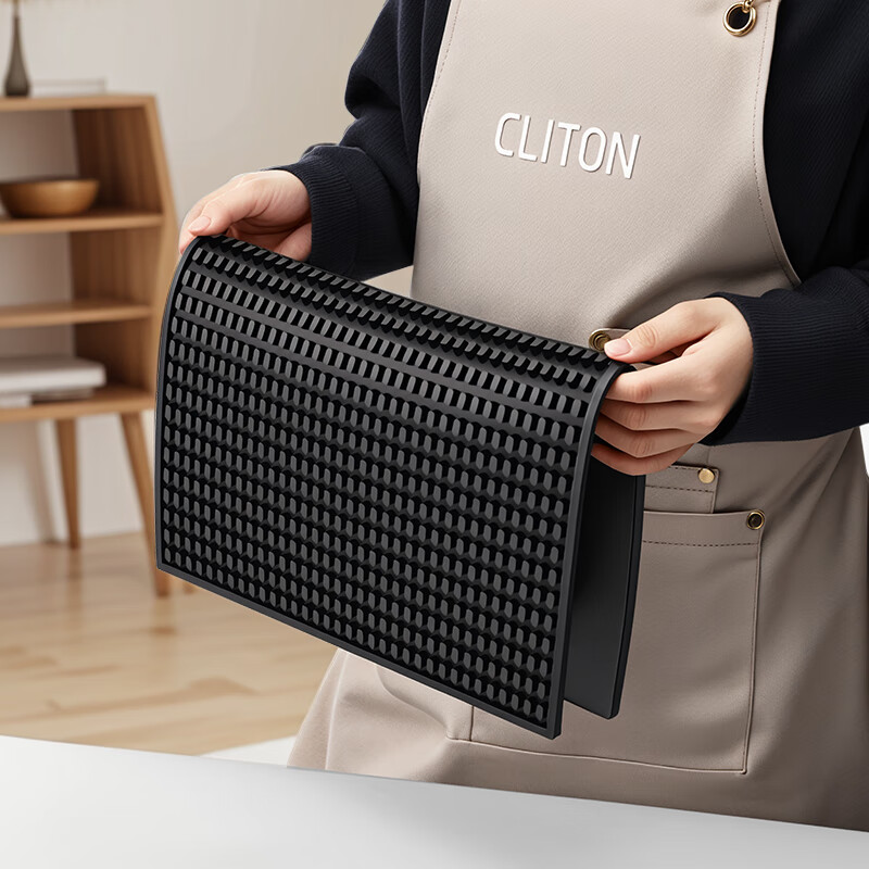 CLITON bar mat drain mat coffee coaster rubber water filter non-slip rubber mat desktop bartending table mat water-proof mat