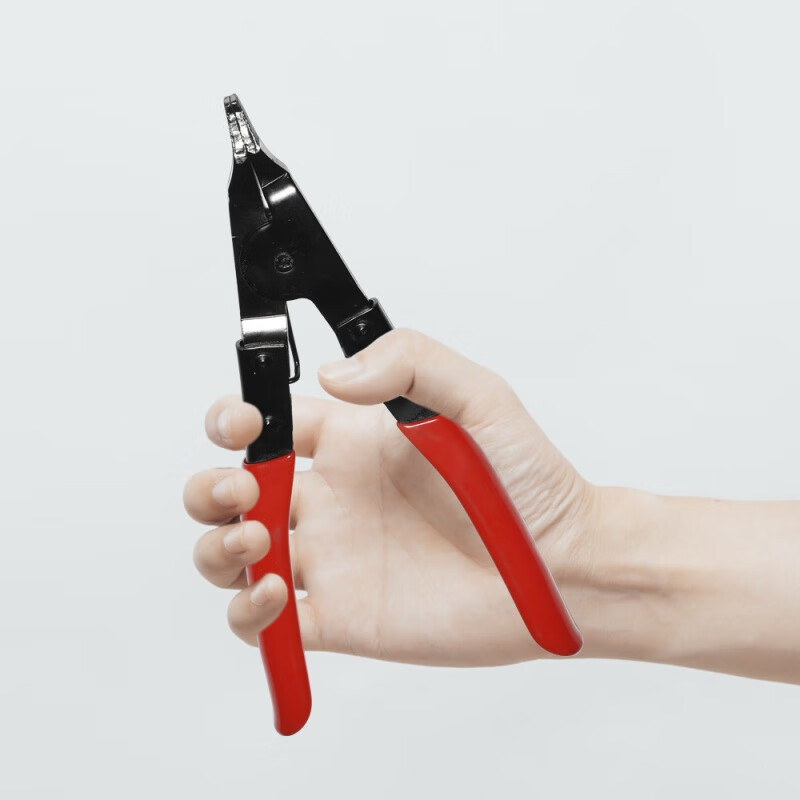 FANCYCHIC gearbox circlip pliers flat-mouthed steel ring circlip pliers with built-in spring to assist in unloading, flat head with mouth design, main picture