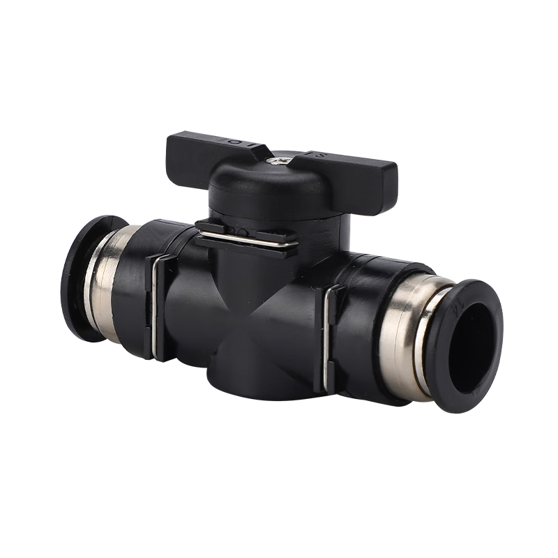 Pneumatic joint trachea quick joint ball valve switch valve BUC hand valve throttle valve BUC-4 -6 -8 -10 black BUC-8