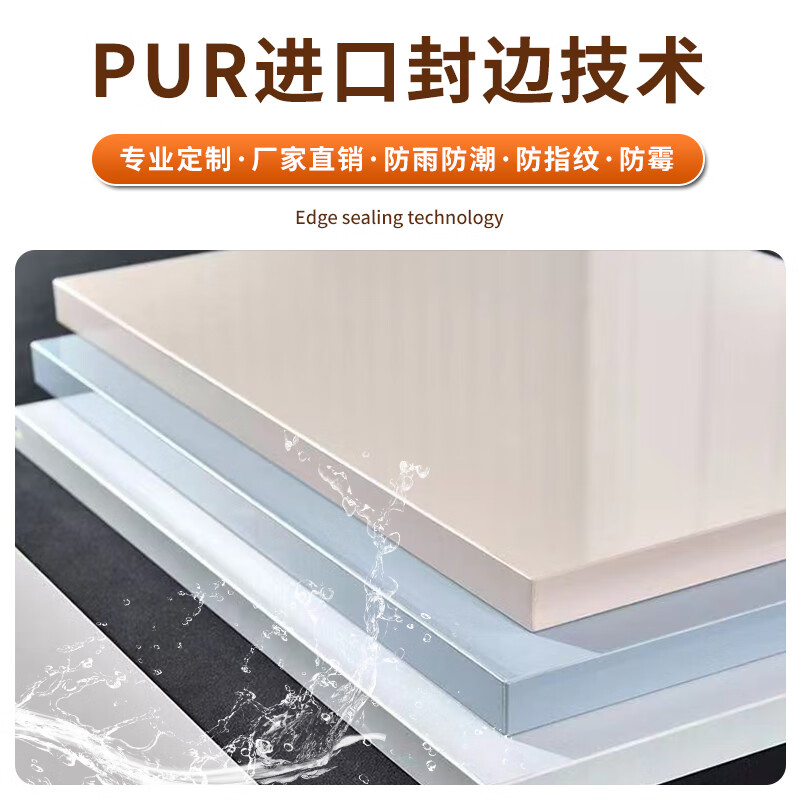 Imported PET cabinet door customization light luxury high gloss skin feel European pine board wardrobe wine cabinet cabinet door panel customization self-assembled deep khaki high gloss/skin texture