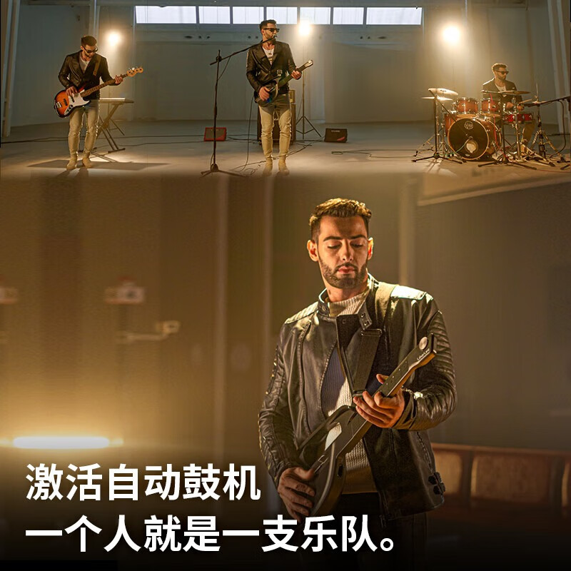 LIBERLIVE Stringless Guitar Smart Electronic Guitar for Beginners with Automatic Transmission for Professional Folk Songs Wilderness Green