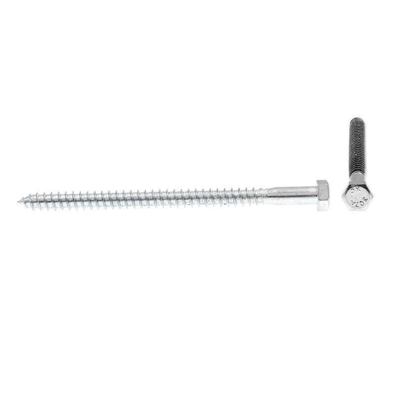 Prime-Line hexagonal delay screws for woodworking galvanized steel 0.95*15cm heavy duty 15 pcs