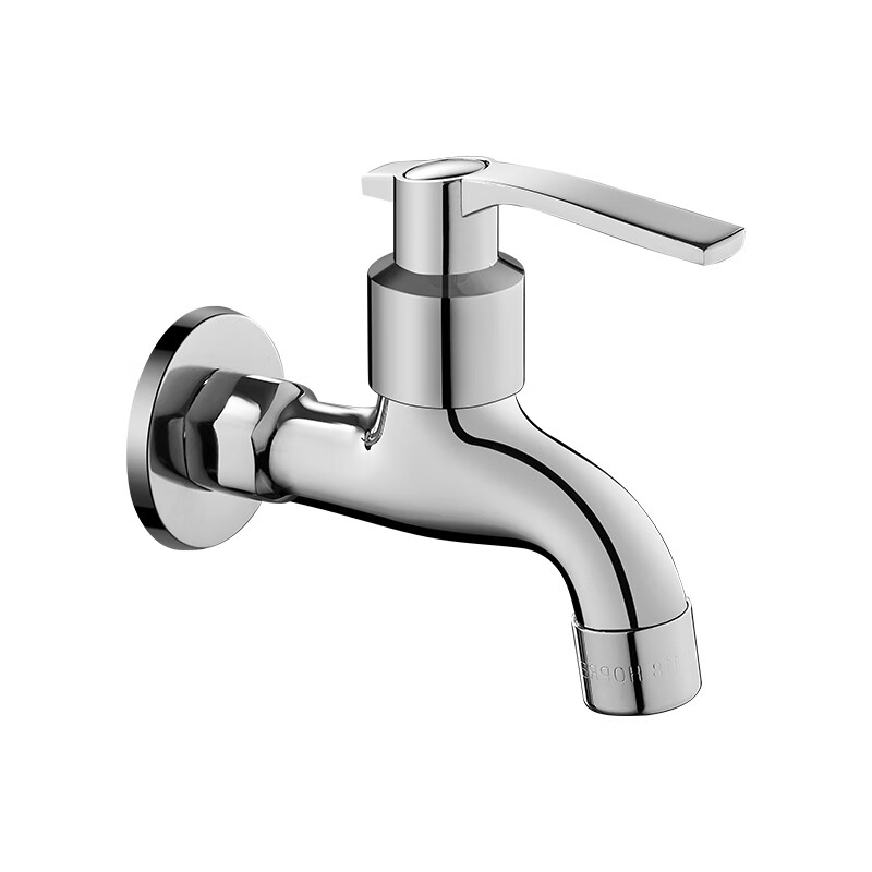 Panluo German Gun Gray Full Copper Faucet Home Balcony Mop Pool Outdoor Antifreeze Tap Water Single Cooling Washing Machine Faucet Bright Silver - 11cm Regular Style + 4 Points Washing Machine Spout Extra Thick Full Copper High-Quality Valve Core