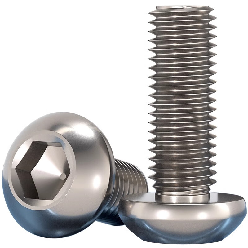 Fengji national standard TA2 pure titanium titanium alloy round head hexagonal screw pan head bolt mushroom head round cup M3M4M5M6 M2.5*10-10 pcs