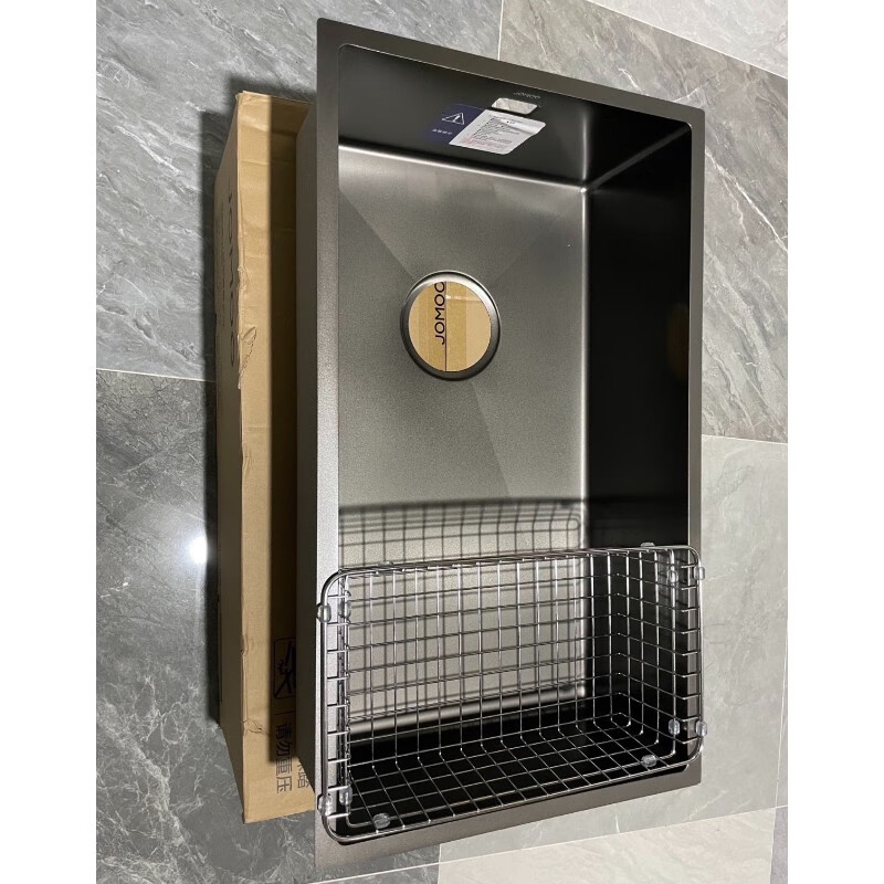 JOMOO 06255 sink vegetable basin 06259 kitchen household stainless steel handmade sink large single sink dishwashing basin 06259-CZ-1 nano color size 780x45