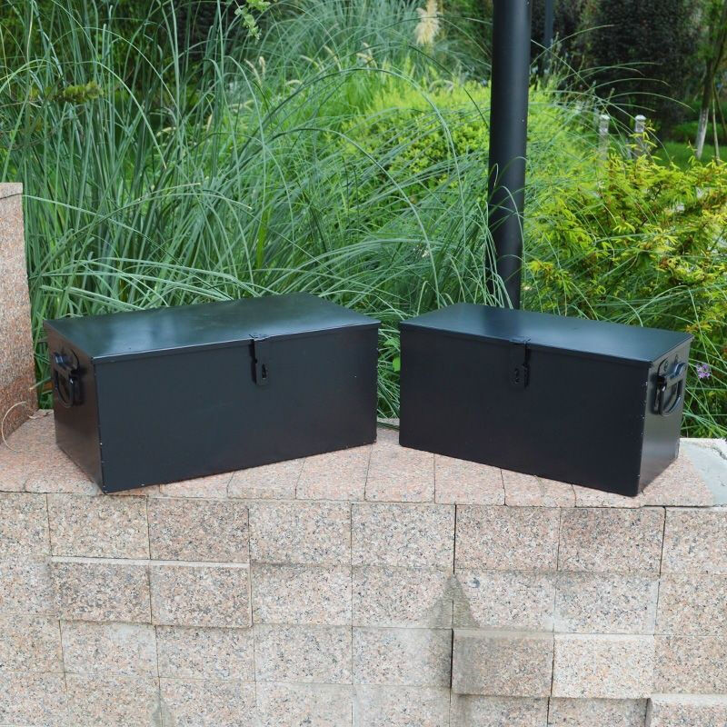 Shantou Lincun Hardware Toolbox Storage Box Empty Box Metal Multifunctional Auto Repair Large Iron Sheet Household Car Empty Thickened Large Handle No. 3