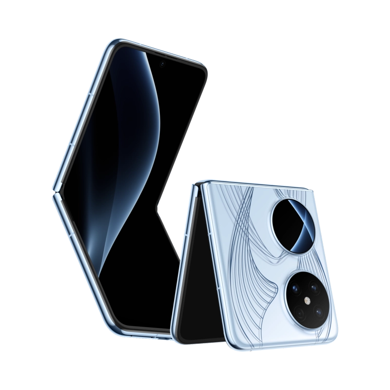 99% new Huawei Pocket 2 small foldable art customized version full-focus XMAGE four-camera 16GB+1TB Blue Dream# Flip folding screen Hongmeng mobile phone Android self-operated return quality inspection report available