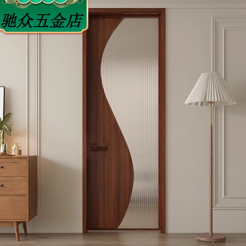 Chongqing Pinellia solid wood composite painted door, new Chinese style bedroom door, customized paint and glass self-matching Chongqing Pinellia solid wood composite painted door, new Chinese style bedroom door, customized paint and glass self-matching