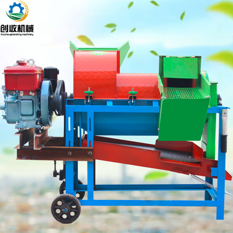 Wen Yijia customized small multi-function corn thresher soybean sorghum rice wheat millet cob peeling threshing and screening small multi-function thresher (bare metal)