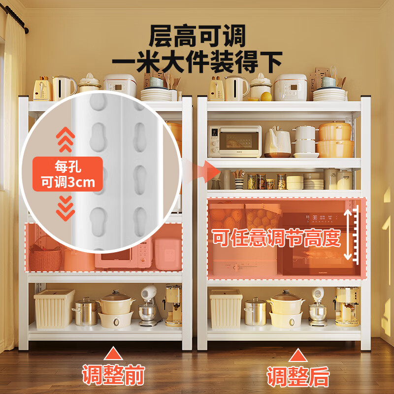 Yicai Nianhua kitchen rack floor-standing bathroom sundries shelf bookshelf storage rack printer rack five layers 60*40*160