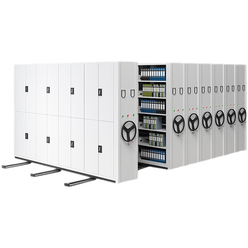 Xing'anmai XAM-JSBP8205 filing cabinet steel rail-type compact cabinet archive room mobile file cabinet sold by cubic meters manual compact rack cabinet