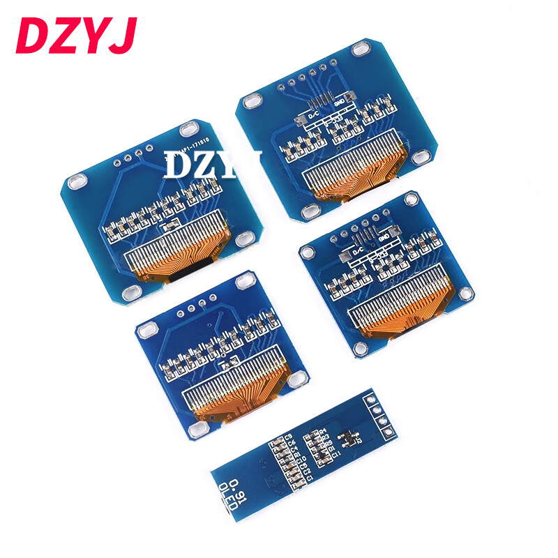 DZYJ0.96-inch OLED display module 0.91 1.3 1.54-inch 12864 LCD screen 4/6/7-pin IIC/SPI 1.3-inch 4-pin blue soldered pin header