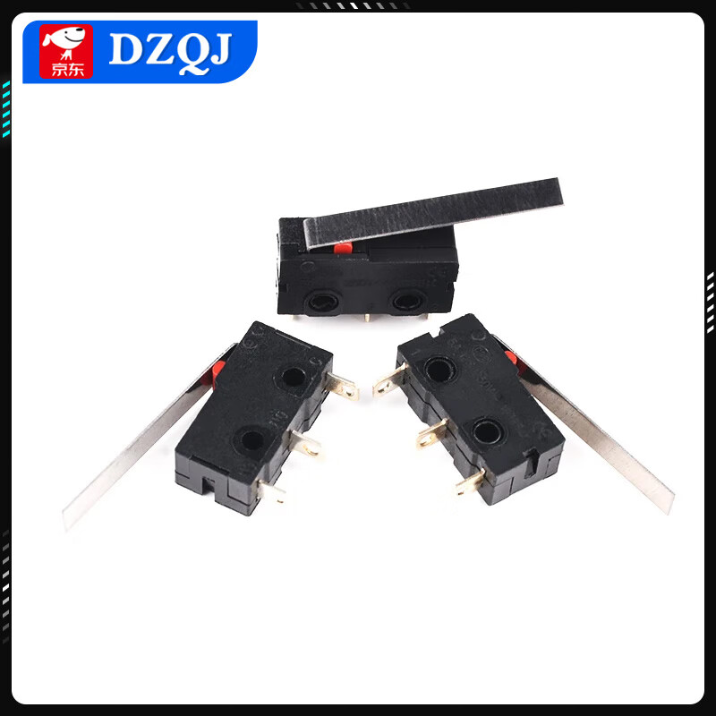 Micro switch KW11/12/8 travel limit switch button 3 feet KW12 long handle curved handle straight handle short handle pulley KW11 curved handle (5 pieces)