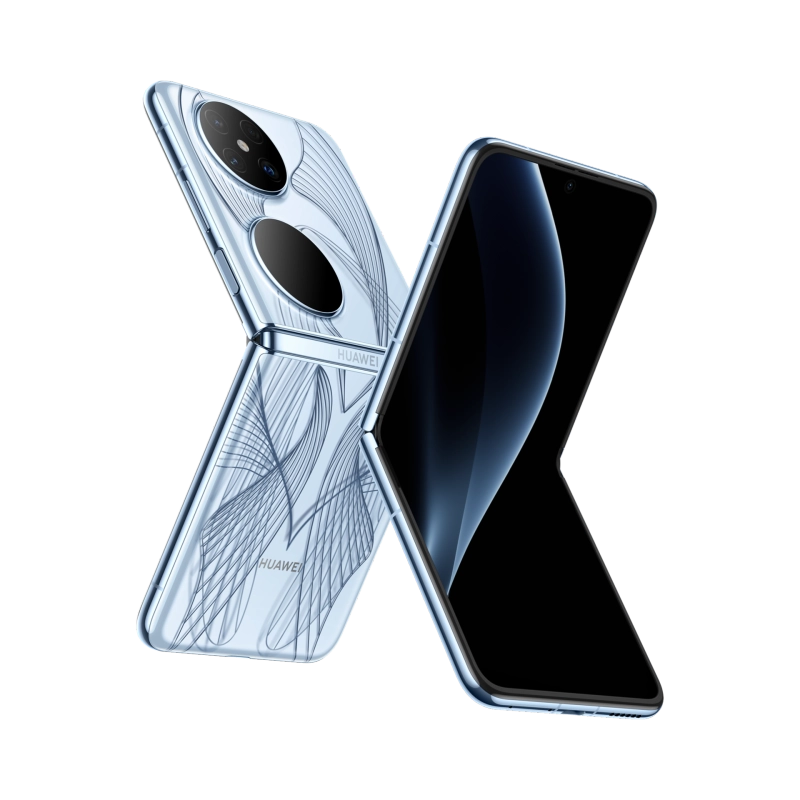 99% new Huawei Pocket 2 small foldable art customized version full-focus XMAGE four-camera 16GB+1TB Blue Dream# Flip folding screen Hongmeng mobile phone Android self-operated return quality inspection report available