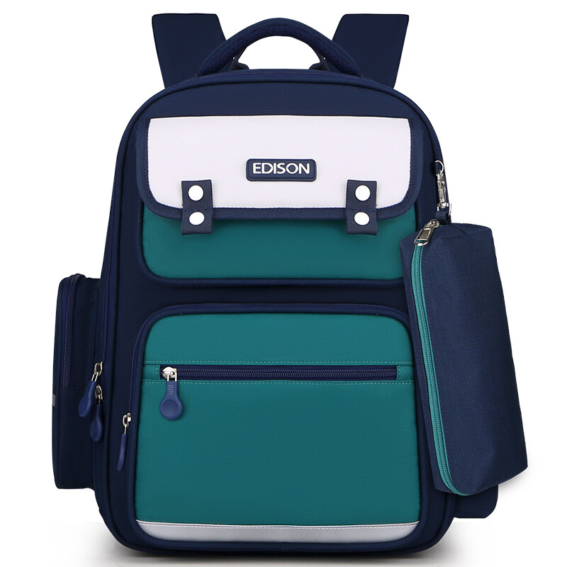 Edison Edison primary school bag spine protection and burden reduction reflective large capacity waterproof and anti-fall children's backpack 2213-1