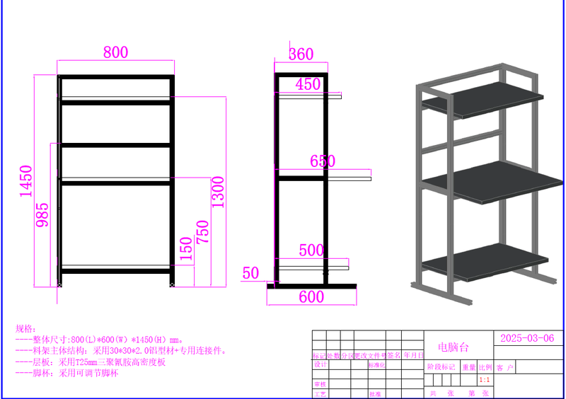 Customized computer workbench