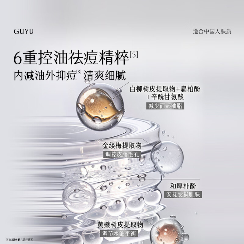 Guyu men's oil control lotion 60ml oil control, acne removal, light mark repair, moisturizing cosmetics