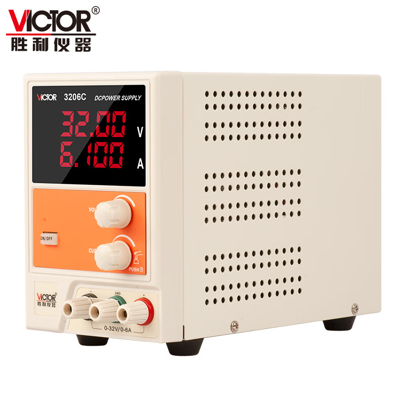 Victory Instrument (VICTOR) high-precision DC regulated power supply with adjustable four-digit display coding switching power supply regulator VC3206C 32V/6A switching power supply