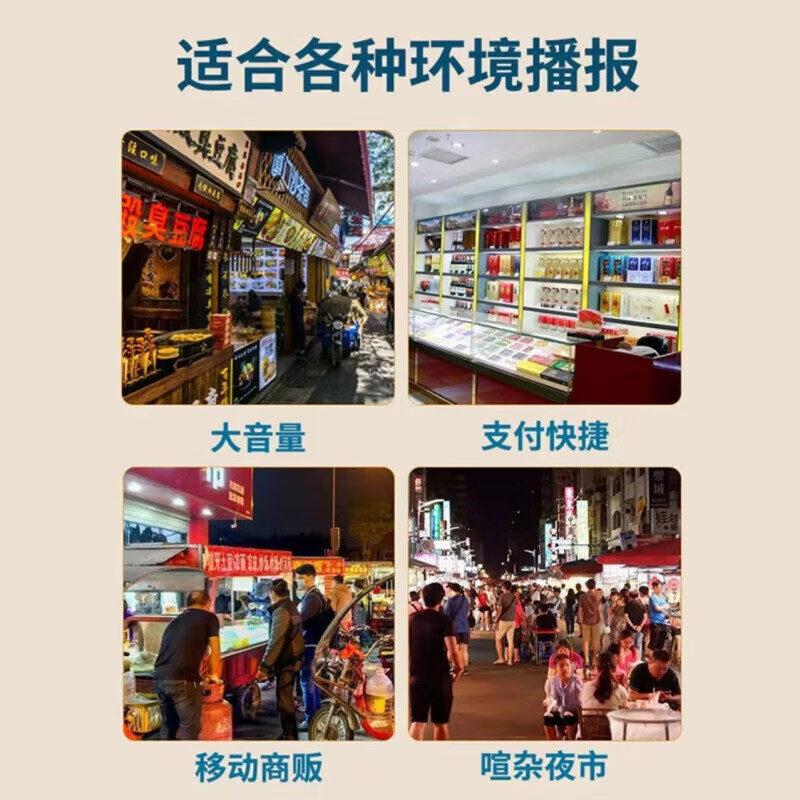 Shadow Giant WeChat payment prompt audio QR code collection voice announcer payment small speaker large volume white