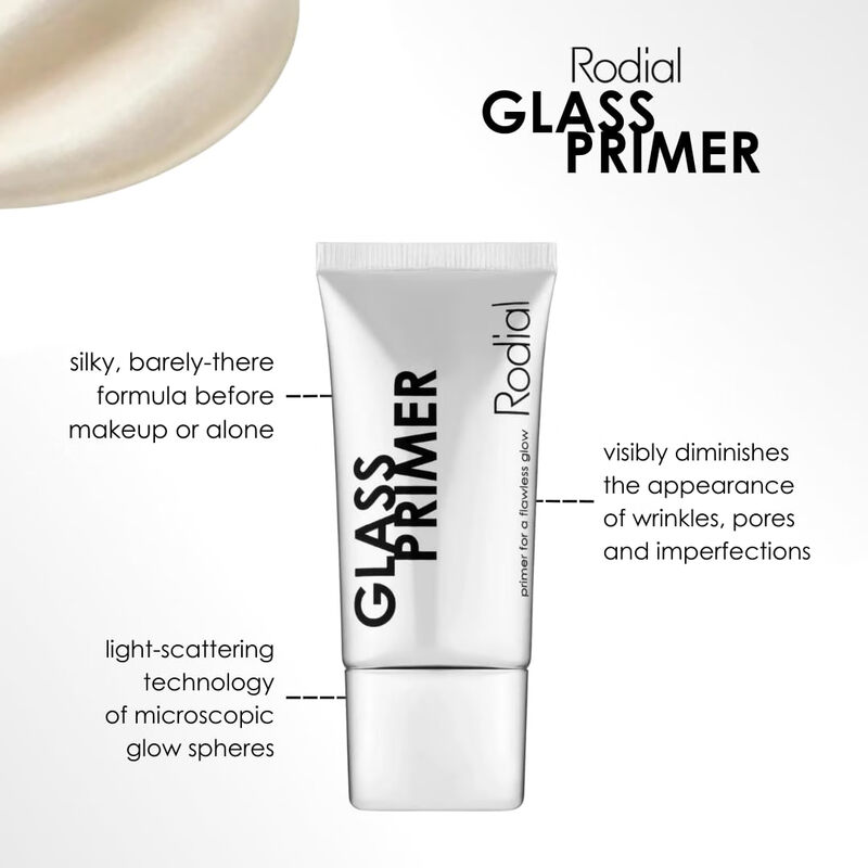 Rodial Glass Primer 30ml Ultra-Moisturizing Makeup Primer Reduces Pores, Wrinkles and Fine Lines