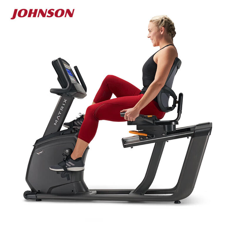 JOHNSON exercise bike R30 high-end home electromagnetic control backrest horizontal dynamic bicycle aerobic exercise training equipment XR-button screen