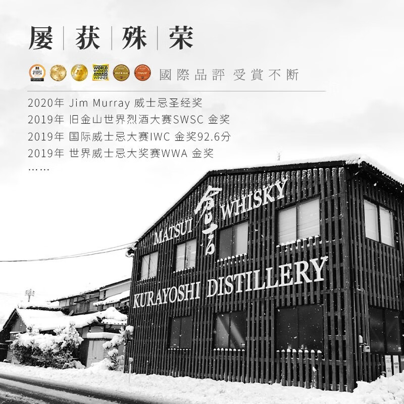 Tottori bourbon barrel 43% 700ml single bottle whiskey Japanese imported wine Riwei Spring Festival gift box for elders