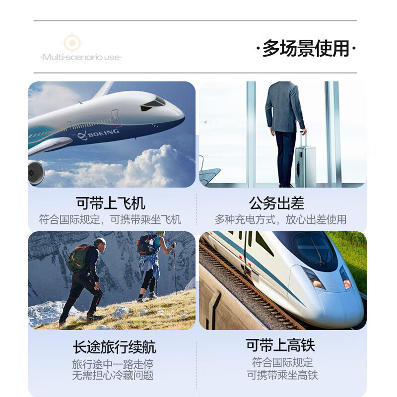 Mengxuan insulin refrigerated box portable medicine small refrigerator growth hormone interferon large capacity medical refrigeration box double layer - classified storage single battery life 6L rechargeable battery dual-purpose medicine refrigeration insulation refrigeration