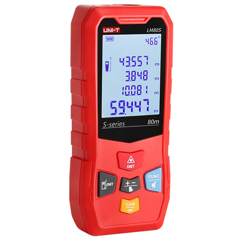 Uni-T LM80s infrared rangefinder handheld laser high-precision electronic ruler laser ruler measuring instrument room measuring instrument home
