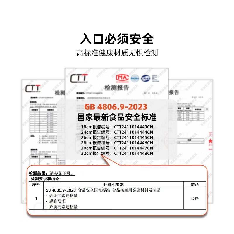 Ledes (ROYDX) Ledes 316L stainless steel wok, thickened and less oily smoke, household wok, uncoated, multifunctional, gas induction, 24cm double-ear soup pot, single piece