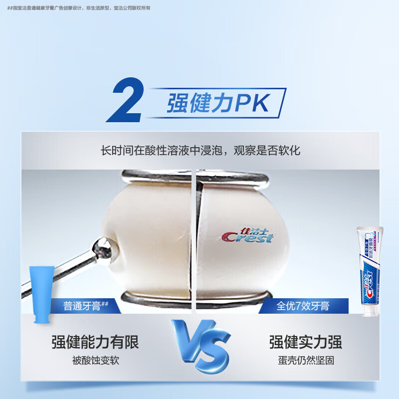 Crest Advanced Healthy Whitening Family Pack Toothpaste Clears Fire and Protects Gums Best-Selling 6 Pieces Total 940g Jingdong Self-operated