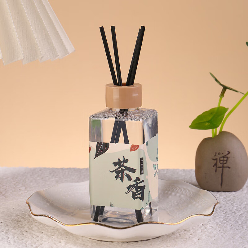 Aromatherapy bedroom long-lasting household niche high-end ornaments fire-free rattan incense essential oil air freshener jasmine tea + white peach oolong tea 2 bottles in total