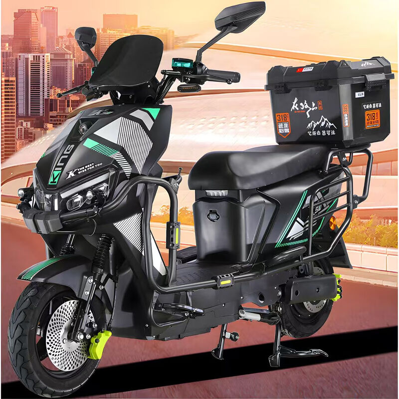 Blue Sky Mare Leopard Takeaway Electric Car Black Knight Model Electric Car 72 High Speed Battery Swap Long Distance Running King Pedal Battery Car Fishing Top with Naked Car + Free Guardrail and Tail Box + No Battery 48