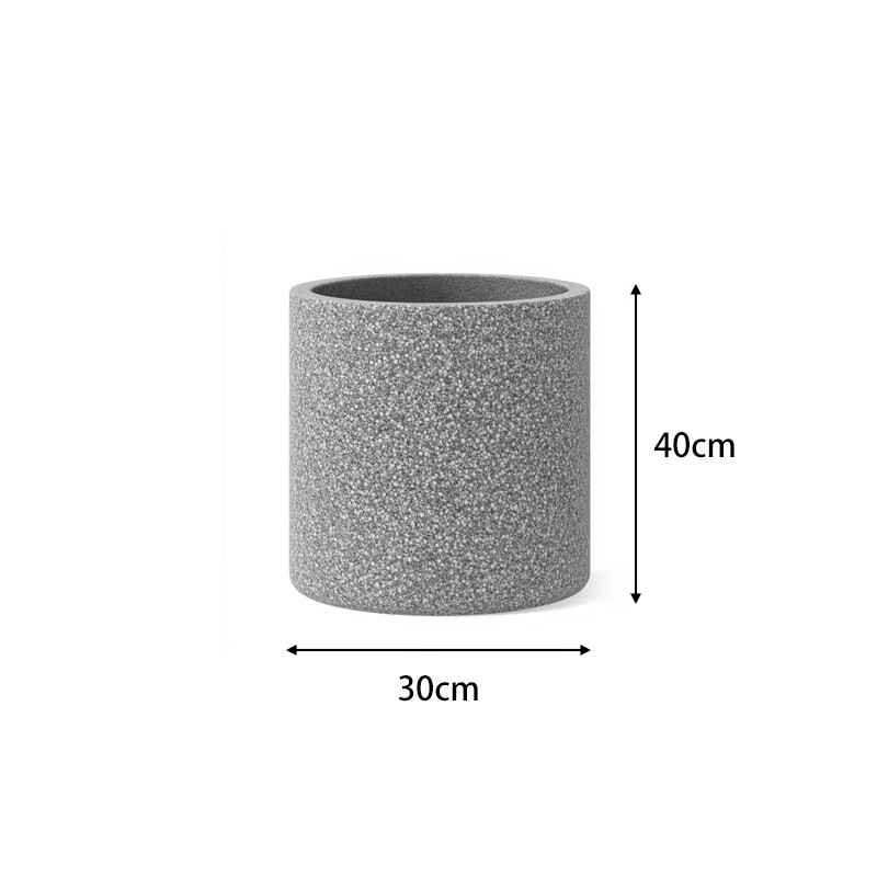 Yipinhui imitation terrazzo outdoor flower box combination cafe restaurant milk tea shop combination outdoor flower bed balcony terrace partition imitation terrazzo cylinder 30cm*40cm