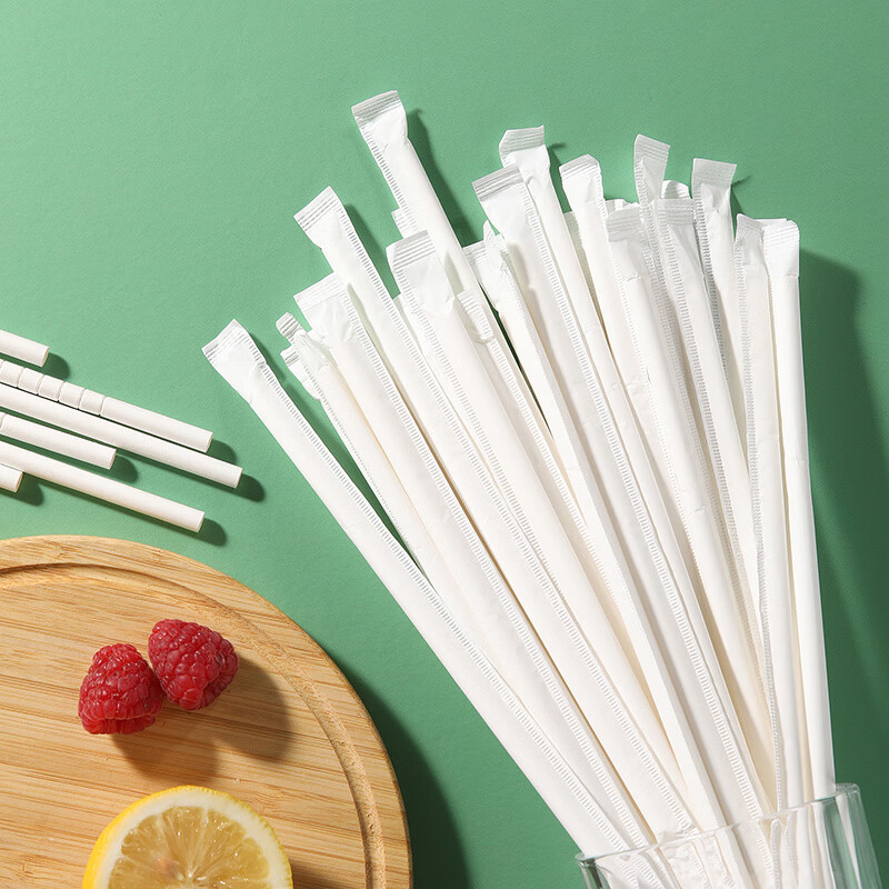 Meliya individually wrapped paper straws 50 pieces