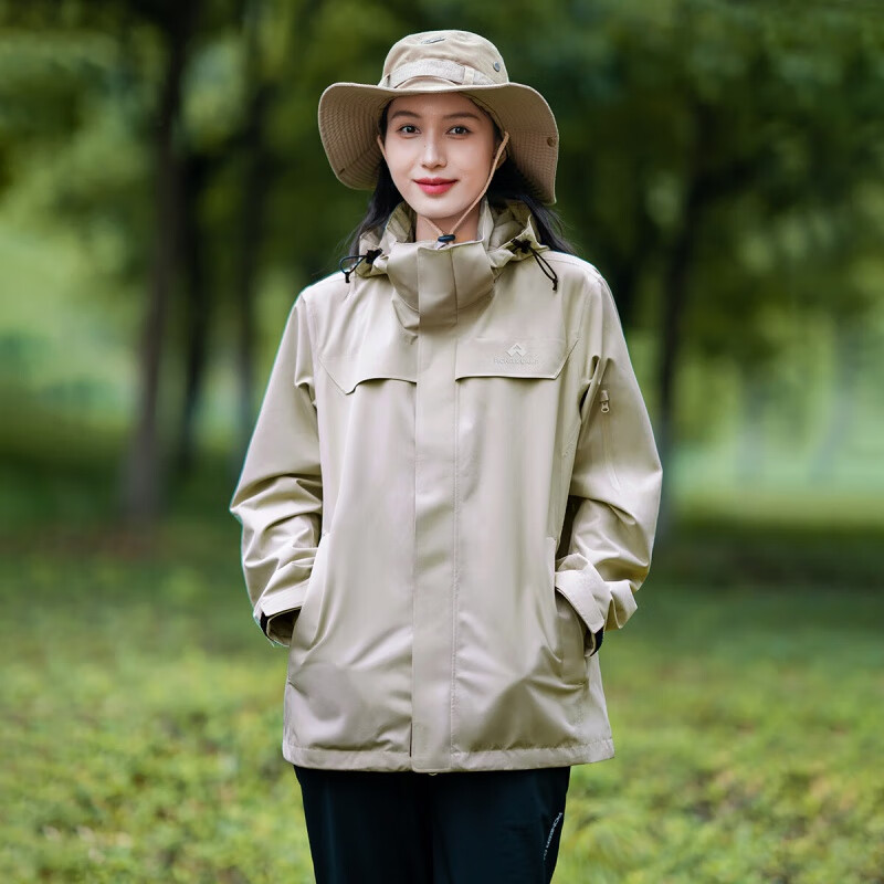 Pathfinder Suzaku Jacket Three-in-one Fleece Women's Windproof and Waterproof Warm Outdoor Jacket Mountaineering Jacket Autumn and Winter Men's Jacket Suzaku Red-Fleece Liner Women's L