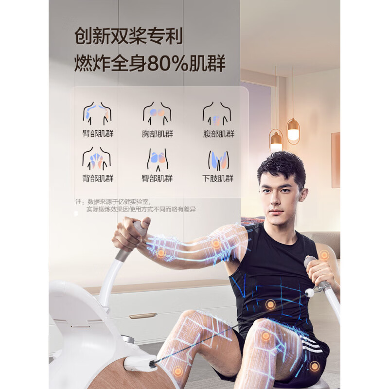 Yijian rowing machine home fitness equipment foldable smart magnetically controlled indoor super non-water resistance rowing machine exclusive version--electromagnetic control plug-in--/32 gears