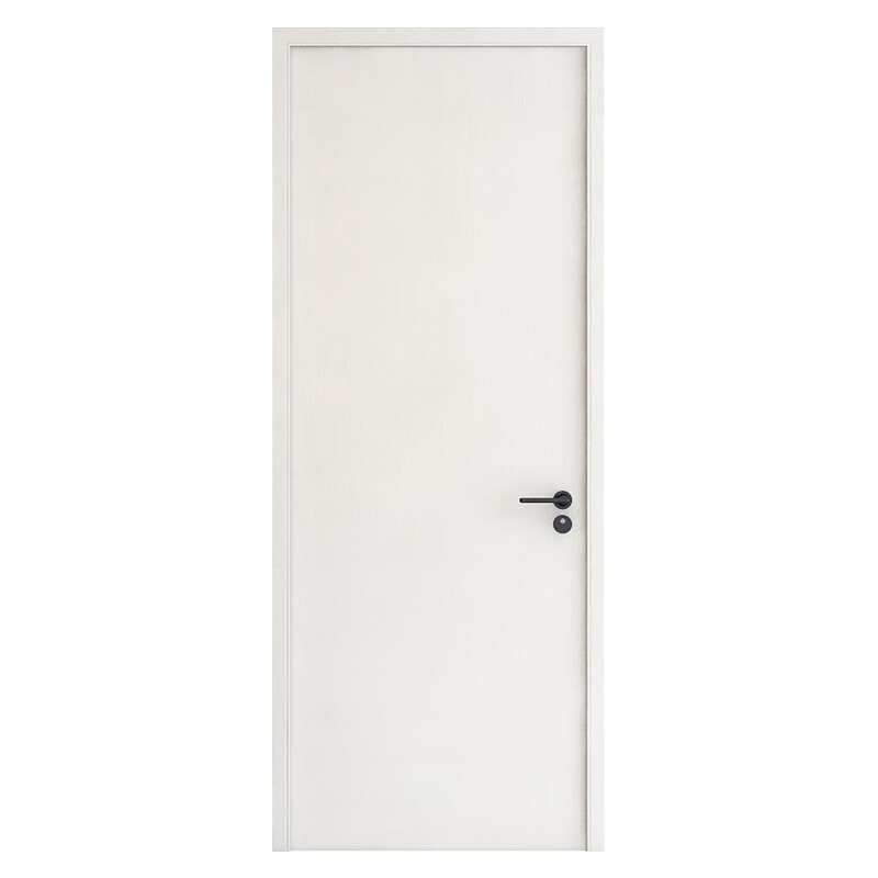 Wen Yijia Solid Wood Door Minimalist Light Luxury Simple Bedroom Door White Interior Door Set Door Soundproof Paint-Free Room Door Ready in Stock (Does Not Include Hardware) 880*2050*150