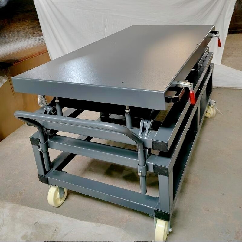 Electric vehicle battery lift, new energy vehicle battery pack disassembly, lift bracket, lifting platform cart, gray 1.5T/pneumatic model