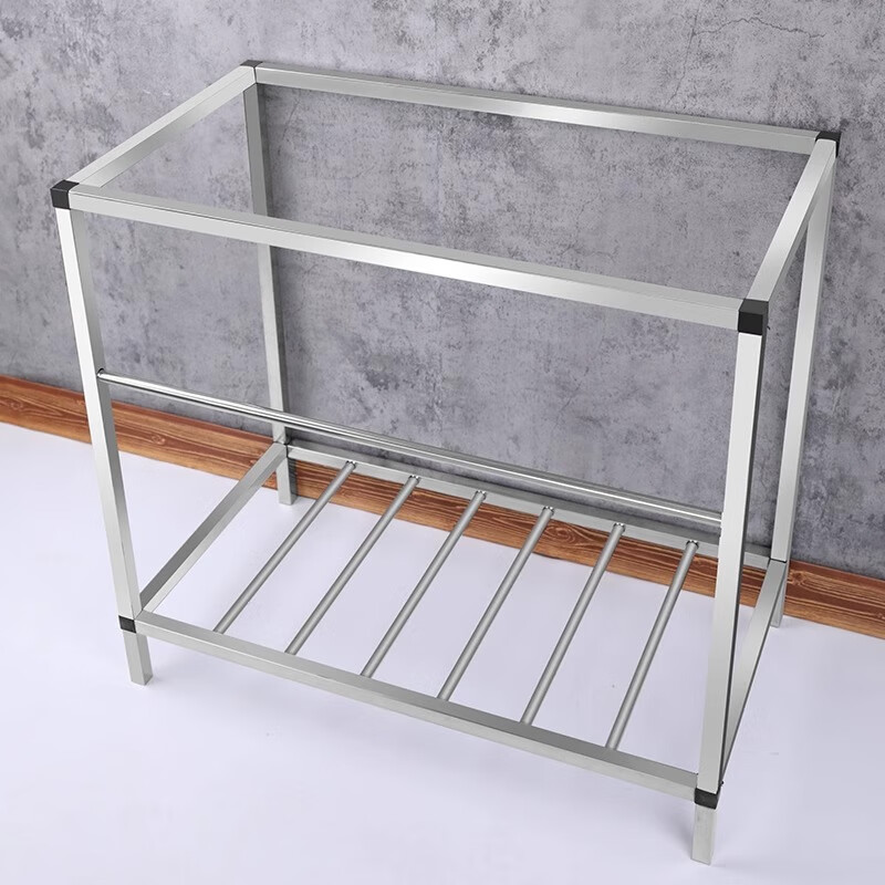 Pufan stainless steel sink bracket kitchen double-slot single-slot floor-standing custom-made thickened wash basin household integrated vegetable washing bracket suitable for sink 80 43 bracket