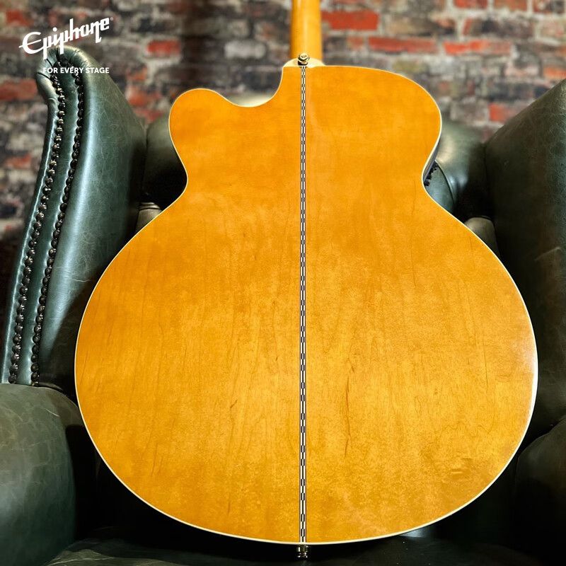 Epiphone Yi Pu Feng J-200EC Studio VN retro wood color folk electric box acoustic guitar domestically produced with bag