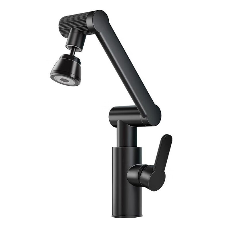 JOMOO New German Fine Copper Faucet Universal Rotating Mechanical Arm Wash Basin Basin Washbasin Home Bathroom Washstand Silver Pagoda Universal Fine Copper Faucet Faucet + 60cm Hot and Cold Pipe