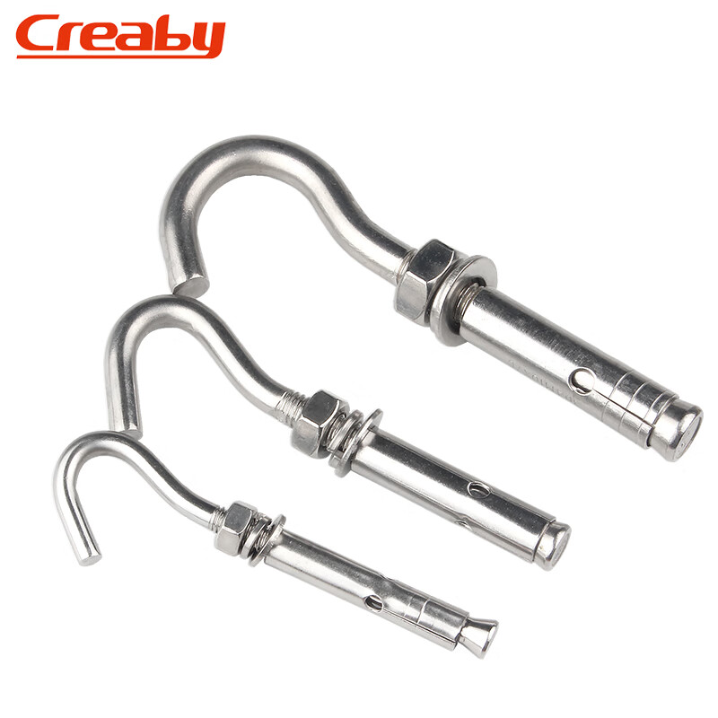 Creaby304 stainless steel universal expansion hook, ceiling hook, expansion hook, ceiling fan, floor sandbag hook, 304 material, M6 2 pcs, punched 8mm