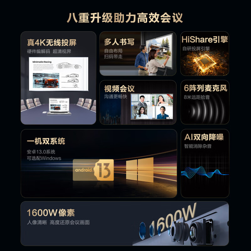 Hisense 86-inch conference tablet all-in-one 4K touch screen video conferencing screen multimedia teaching training office enterprise commercial touch TV 86MR5D cart