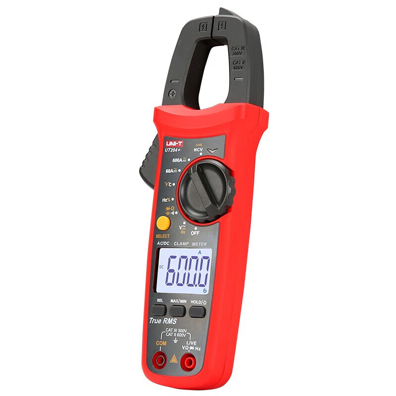 Uni-T clamp ammeter high-precision clamp meter UT210E mini digital clamp multimeter AC and DC ammeter UT204+ AC and DC 600A + capacitance + frequency