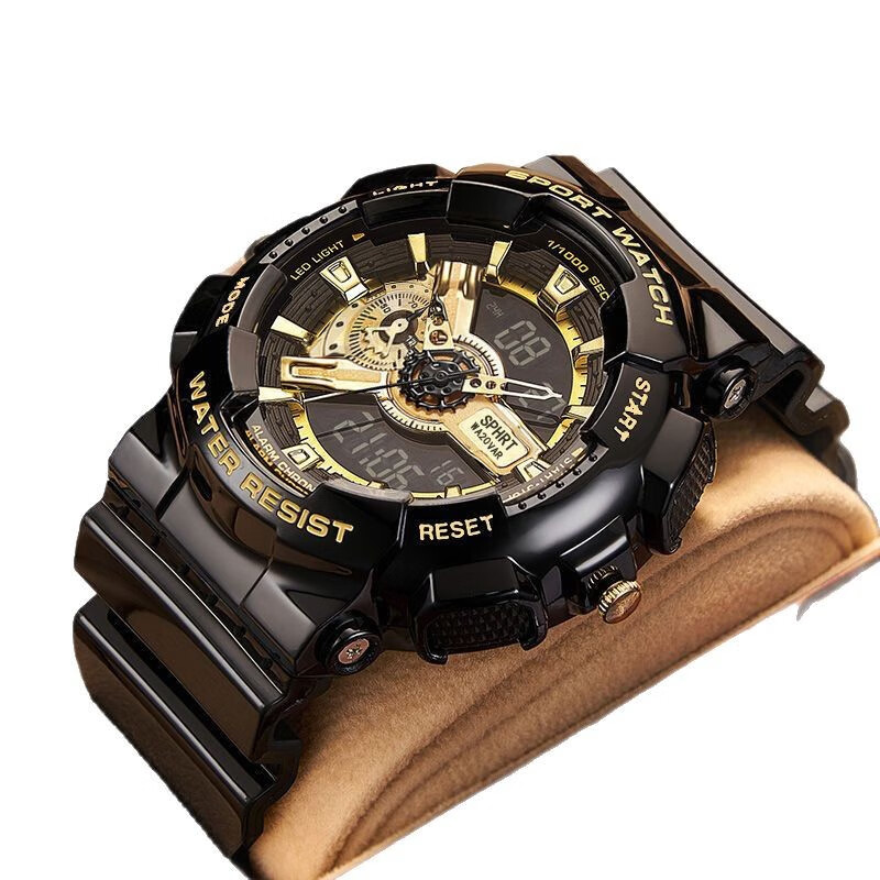 Xiaomi Buyi youth junior high school students multi-functional electronic watch student high school student waterproof luminous sports dual display watch watch male black gold