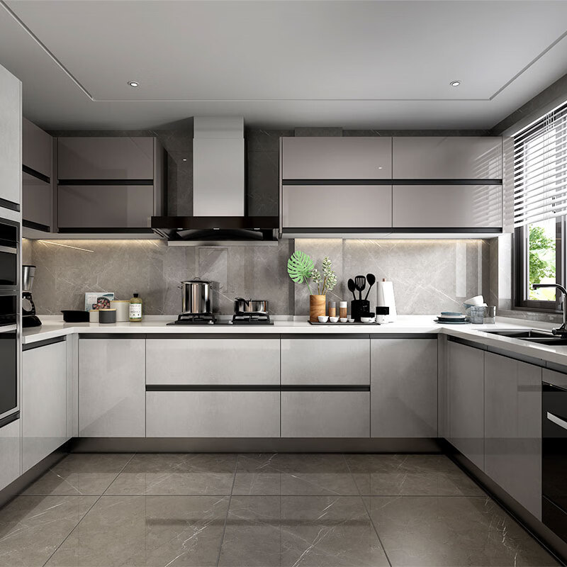 Gold Medal Kitchen Cabinet Integrated Kitchen Cabinet Stove Integrated Quartz Stone Countertop Cupboard Cabinet Kitchen Furniture Decoration Customized Prepayment