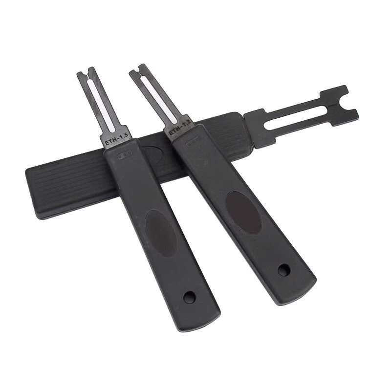 Tianzhuo Hardware E-type circlip pliers meson fork ETH retaining ring pliers E-shaped fork circlip fork snap ring fork E-ring retaining ring pliers and fork inserting knife collection ETH-1.21 for outer diameter 3mm